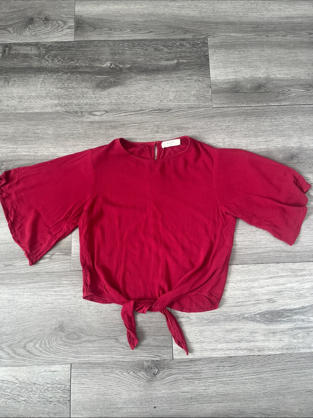 Wine red cropped top